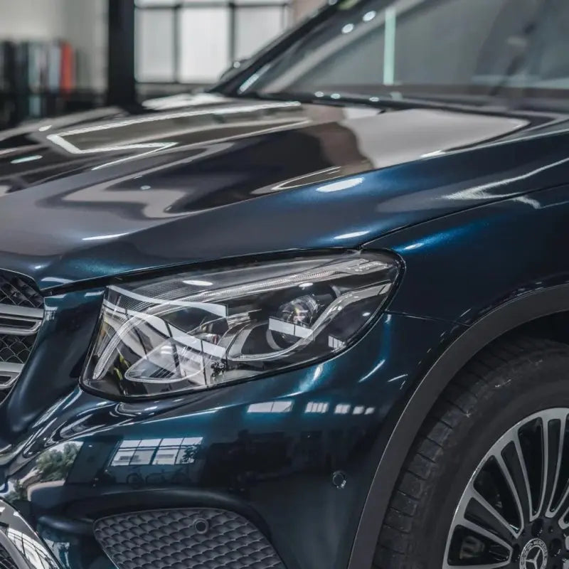 Gloss Metallic Turquoise Green Car Vinyl Wrap Benz PET