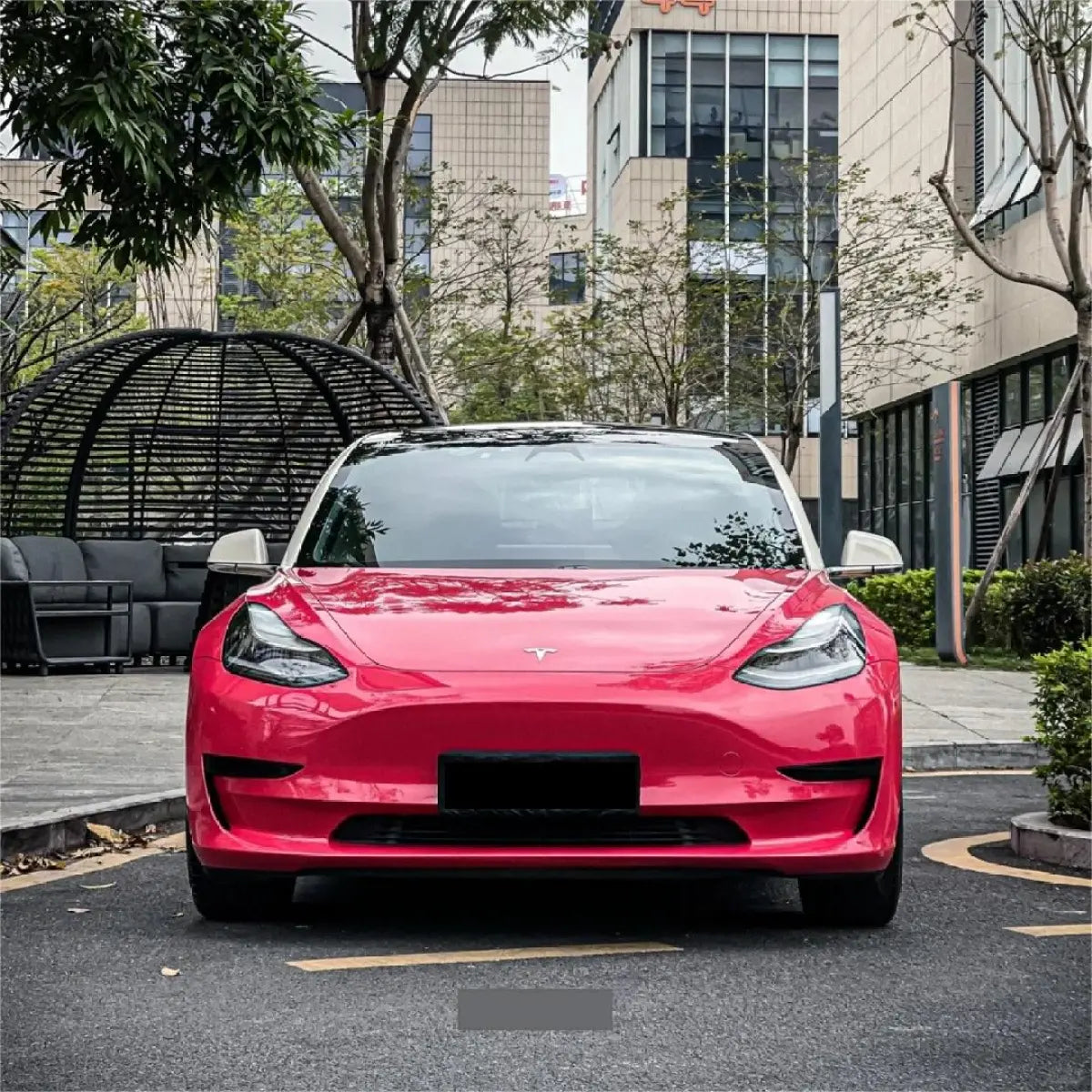 Gloss Strawberry Red Car Vinyl Wrap Sale