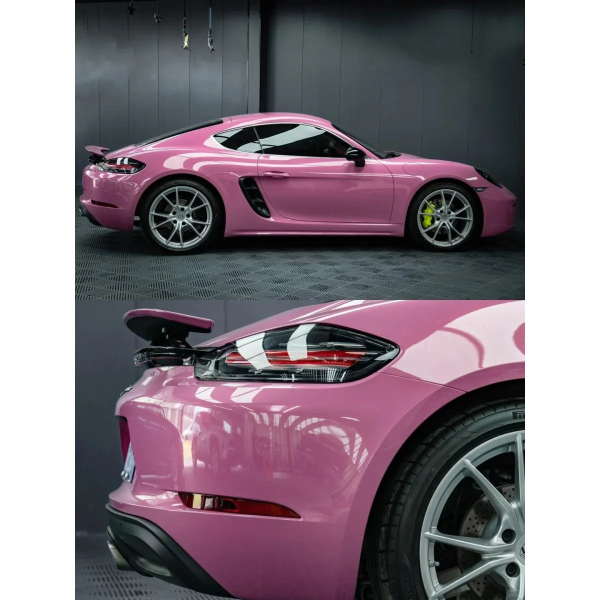 Gloss Tulip Pink Car Vinyl Wrap PET