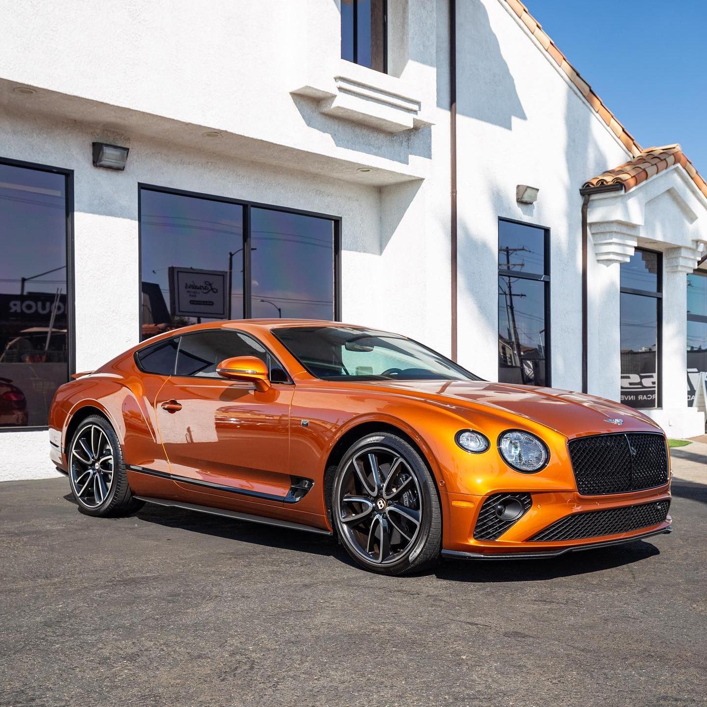 burnt orange car wrap