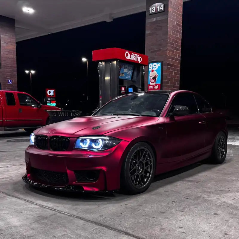 Matte Chrome Metallic Romance Red Car Vinyl Wrap