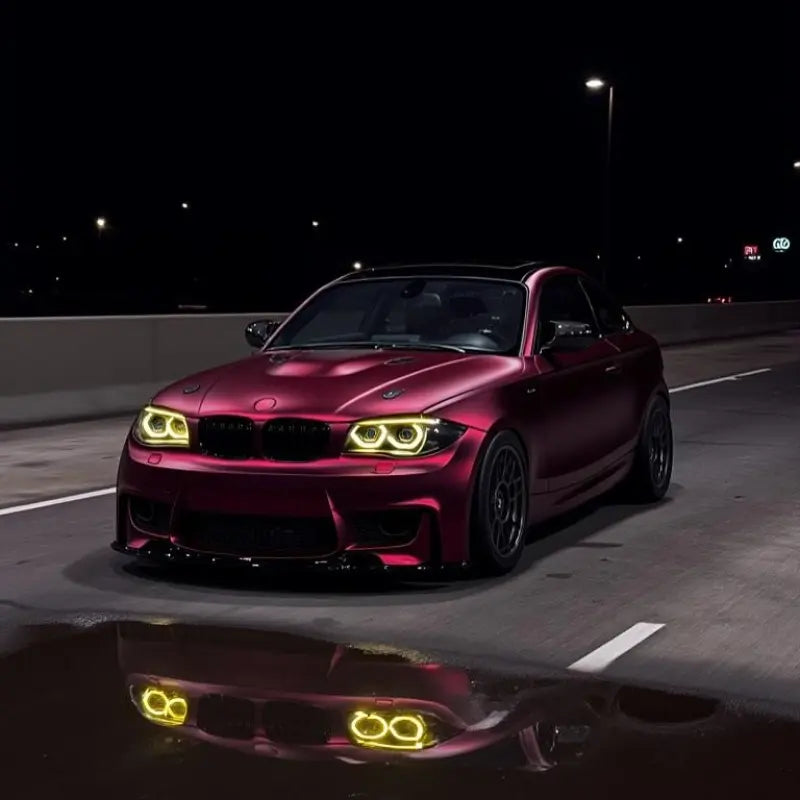 Matte Chrome Metallic Romance Red Car Vinyl Wrap