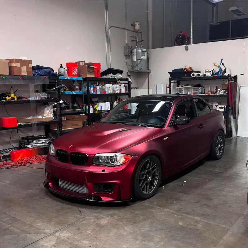 Matte Chrome Metallic Romance Red Car Vinyl Wrap