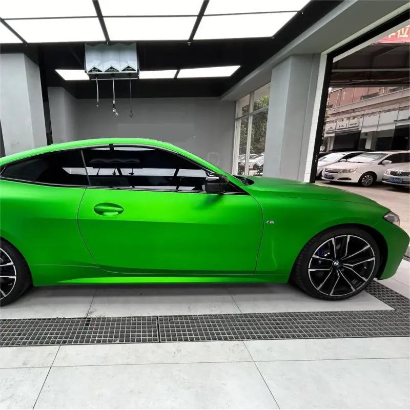 Matte Metallic Chrome Green Car Vinyl Wrap