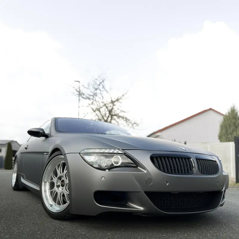 Matte Metallic Dark AMG Grey Car Vinyl Wrap PET
