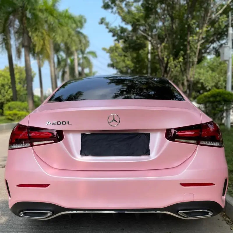 Matte Metallic Pearl Pink Car Vinyl Wrap PET