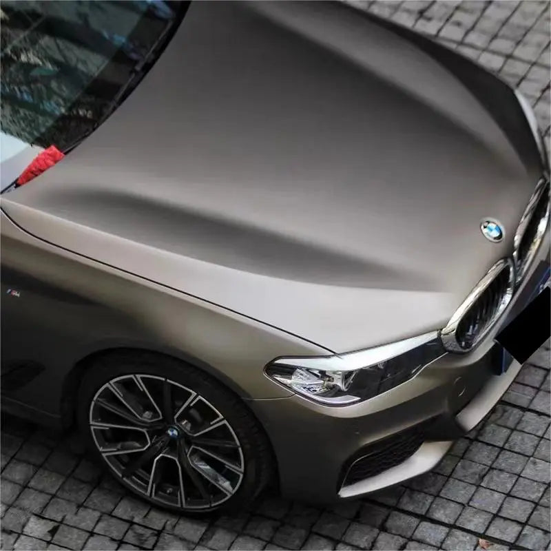 Matte Metallic Satin Charcoal Grey Car Vinyl Wrap PET
