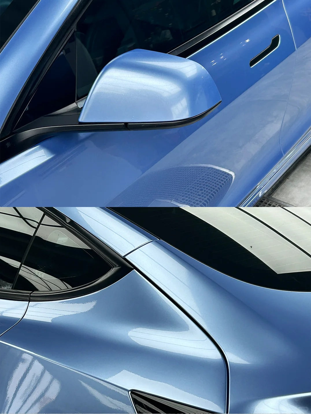 Gloss Metallic Mist Blue Car Vinyl Wrap