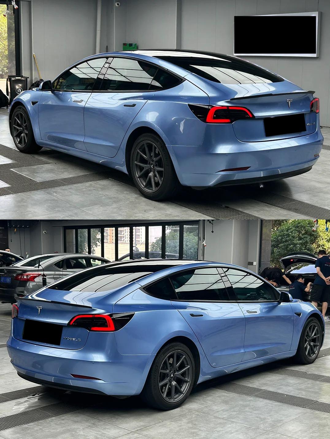 Gloss Metallic Mist Blue Car Vinyl Wrap