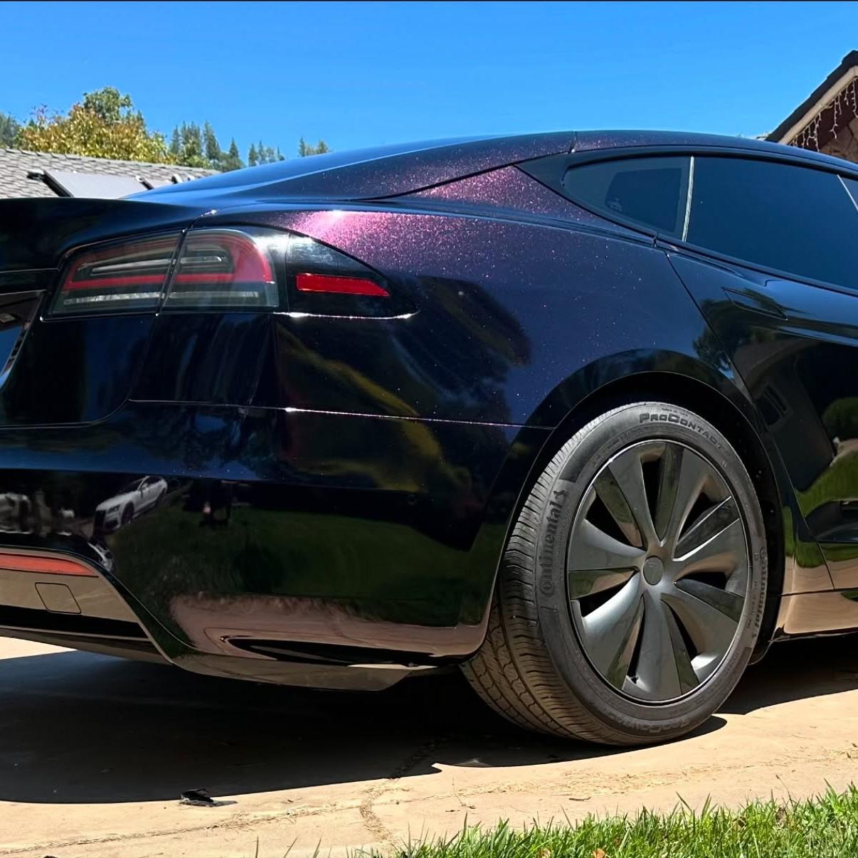 Gloss metallic midnight purple car vinyl wrap