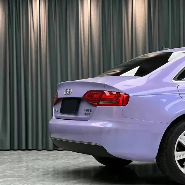 Glossy Twin Silver Purple Car Vinyl Wrap Audi A4