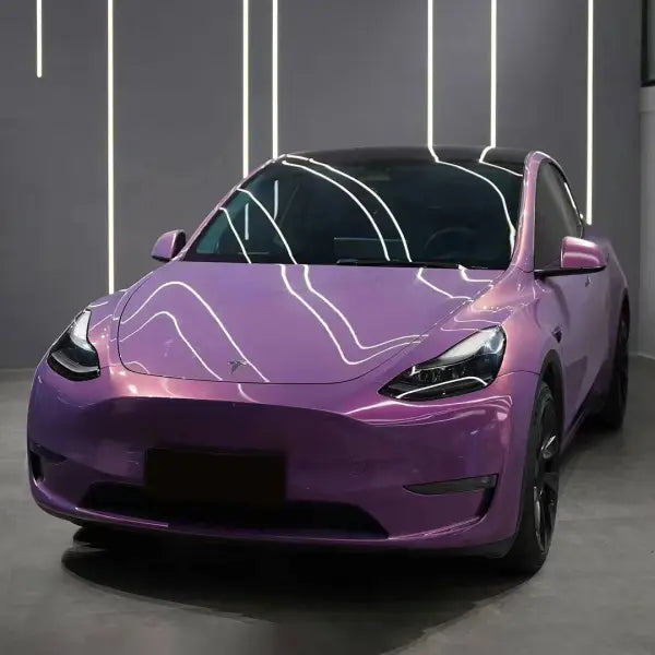 Gloss Metallic Sky Vast Purple Car Vinyl Wrap PET