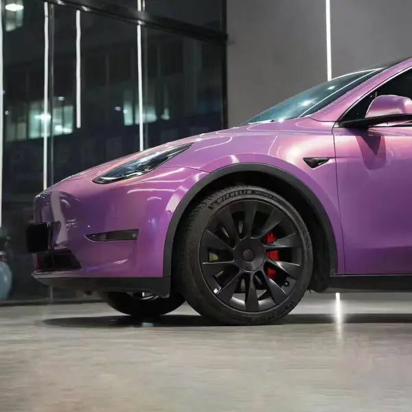 Gloss Metallic Sky Vast Purple Car Vinyl Wrap PET