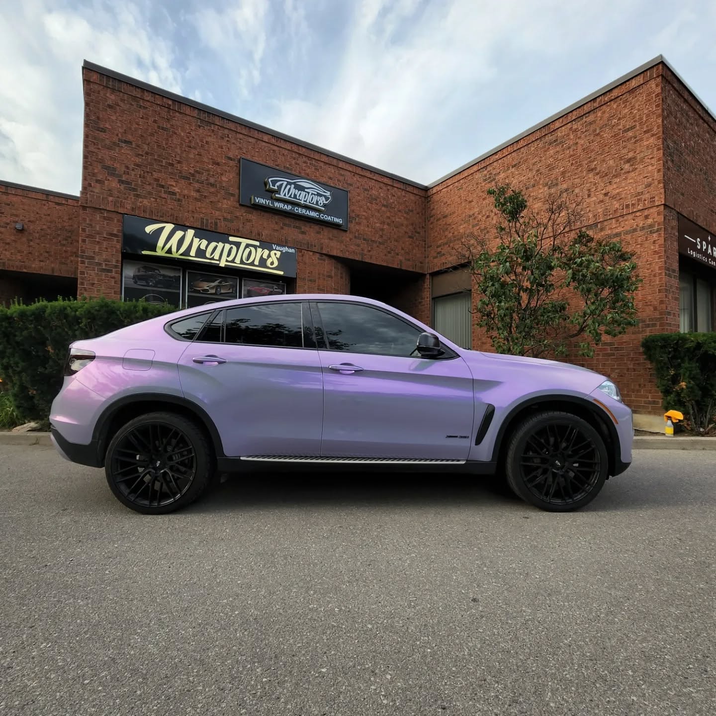 gloss metallic grey to purple wrap