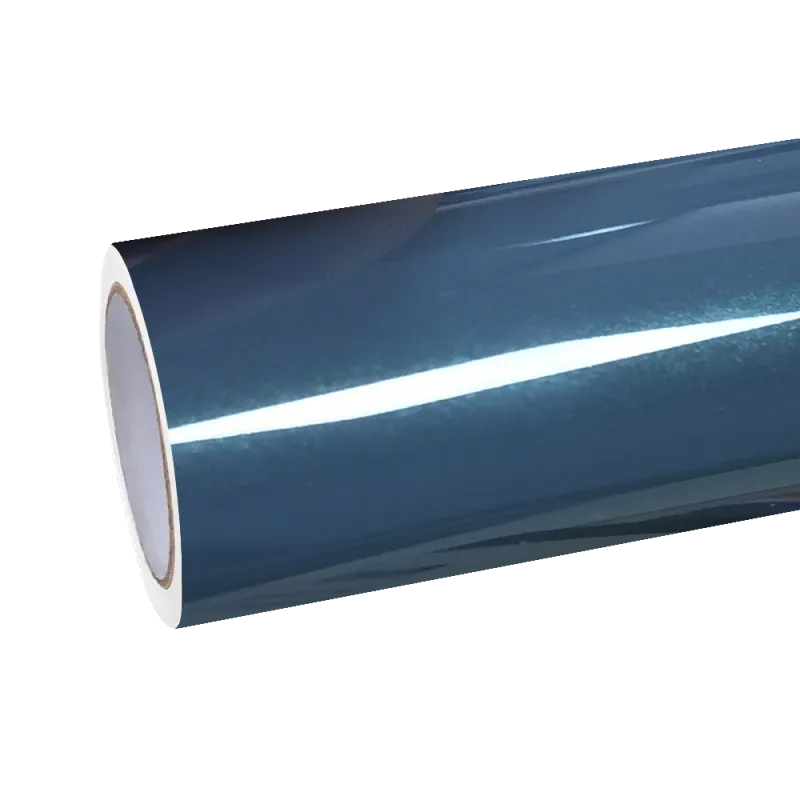 Gloss Yugali Blue Car Vinyl Wrap PET