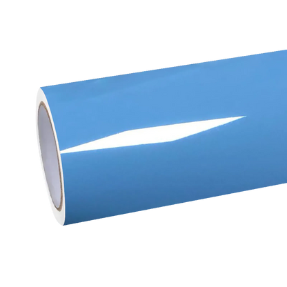 Gloss Hazy Blue Car Vinyl Wrap PET