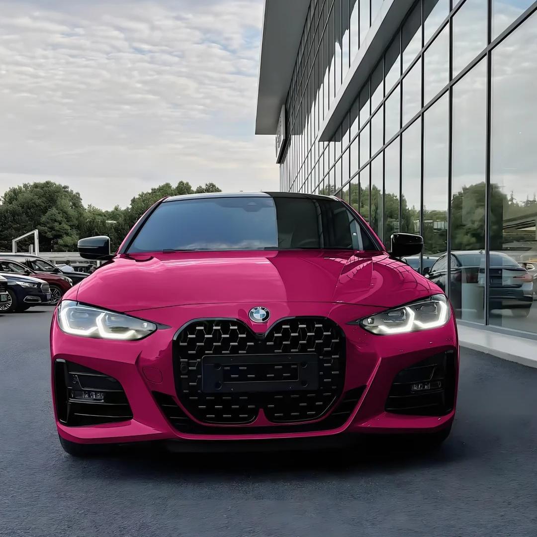 Gloss MIUI Bright Magenta Red Car Wrap PET