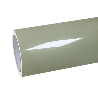 Super Glossy Khaki Green Car Vinyl Wrap PET