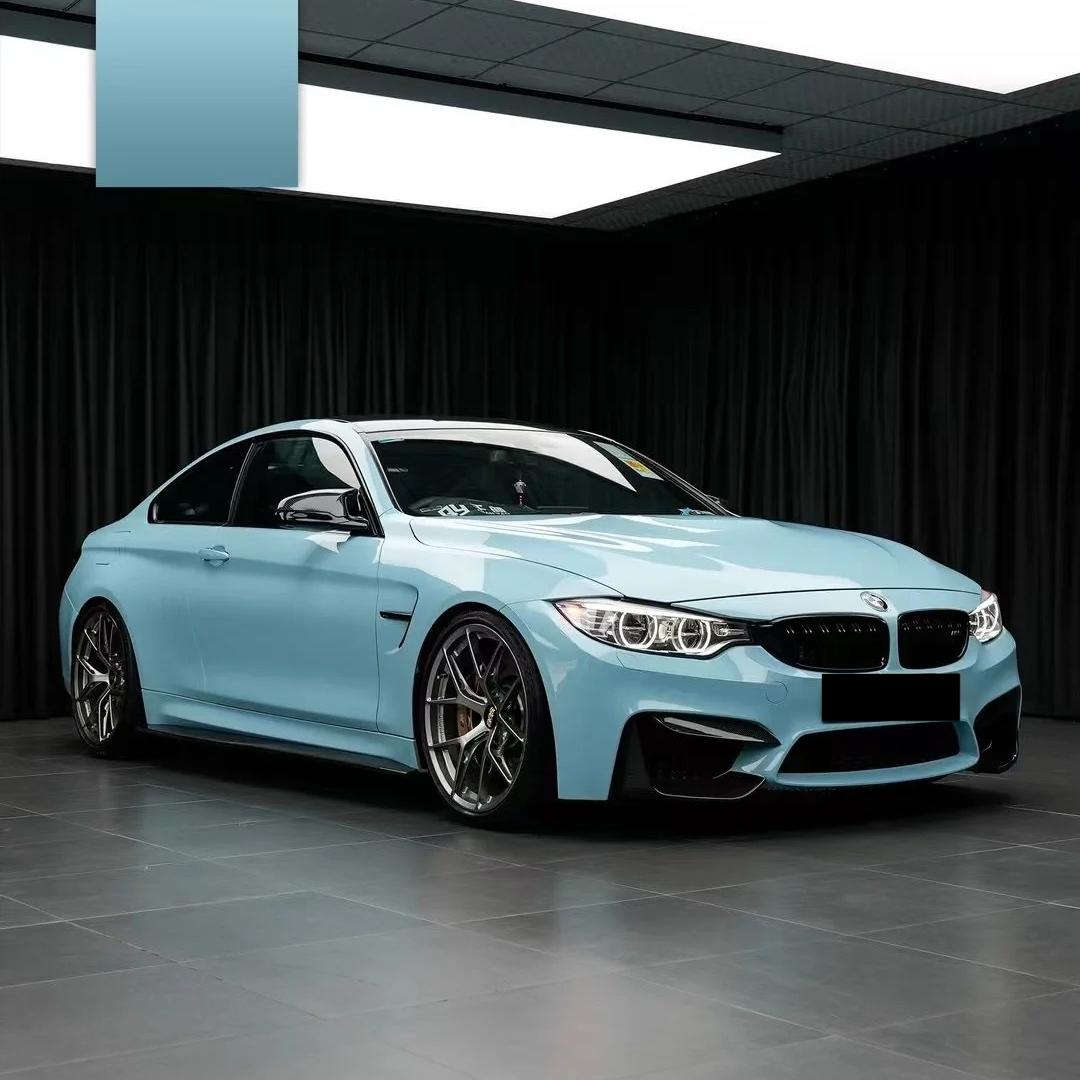 Gloss Baby Blue Car Vinyl Wrap PET