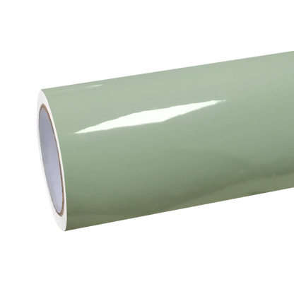 Gloss Light Khaki Green Car Vinyl Wrap PET