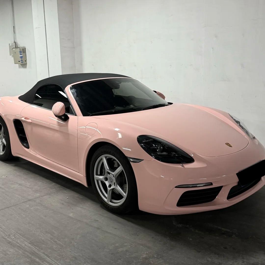 TPU Glossy Pearl Baby Pink Colored PPF Paint Protection Film