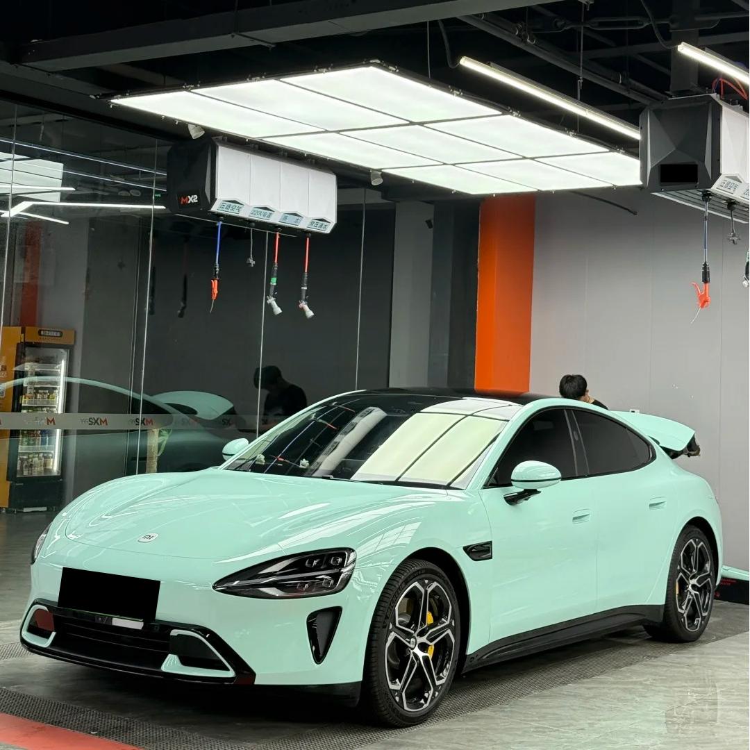 TPU Glossy Cragginess Green Colored PPF Paint Protection Film