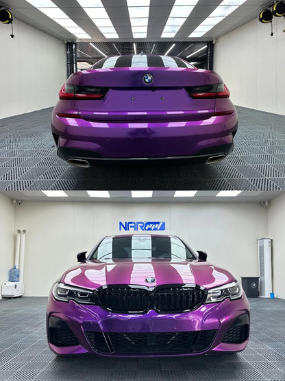 Gloss Metallic Grape Purple Car Vinyl Wrap PET