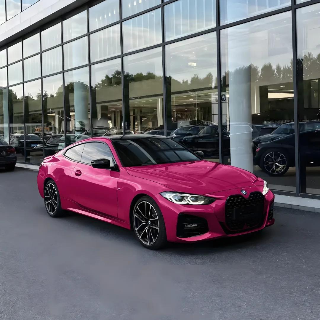 Gloss MIUI Bright Magenta Red Car Wrap PET