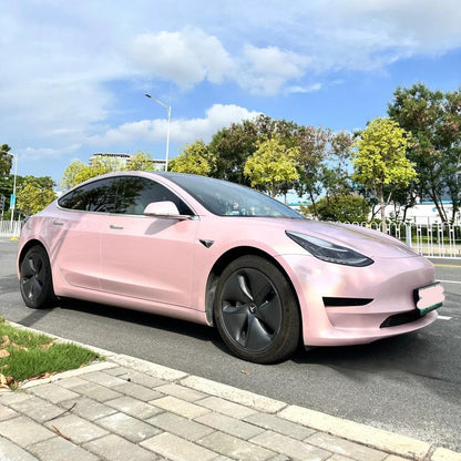 Gloss Metallic Rainbow Laser Light Pink Car Vinyl Wrap