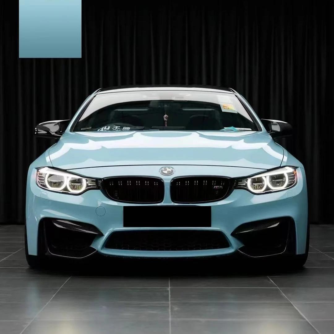 Gloss Baby Blue Car Vinyl Wrap PET
