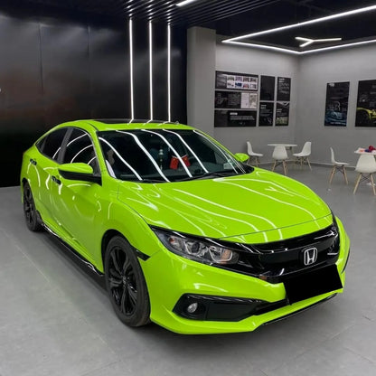Gloss Apple Green Car Vinyl Wrap PET
