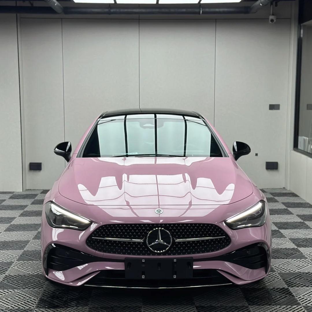 TPU Glossy Oolong Tea Powder Pink Colored PPF Paint Protection Film