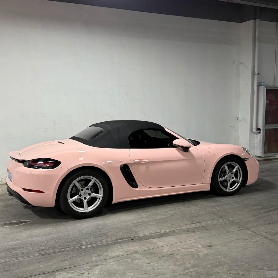 TPU Glossy Pearl Baby Pink Colored PPF Paint Protection Film
