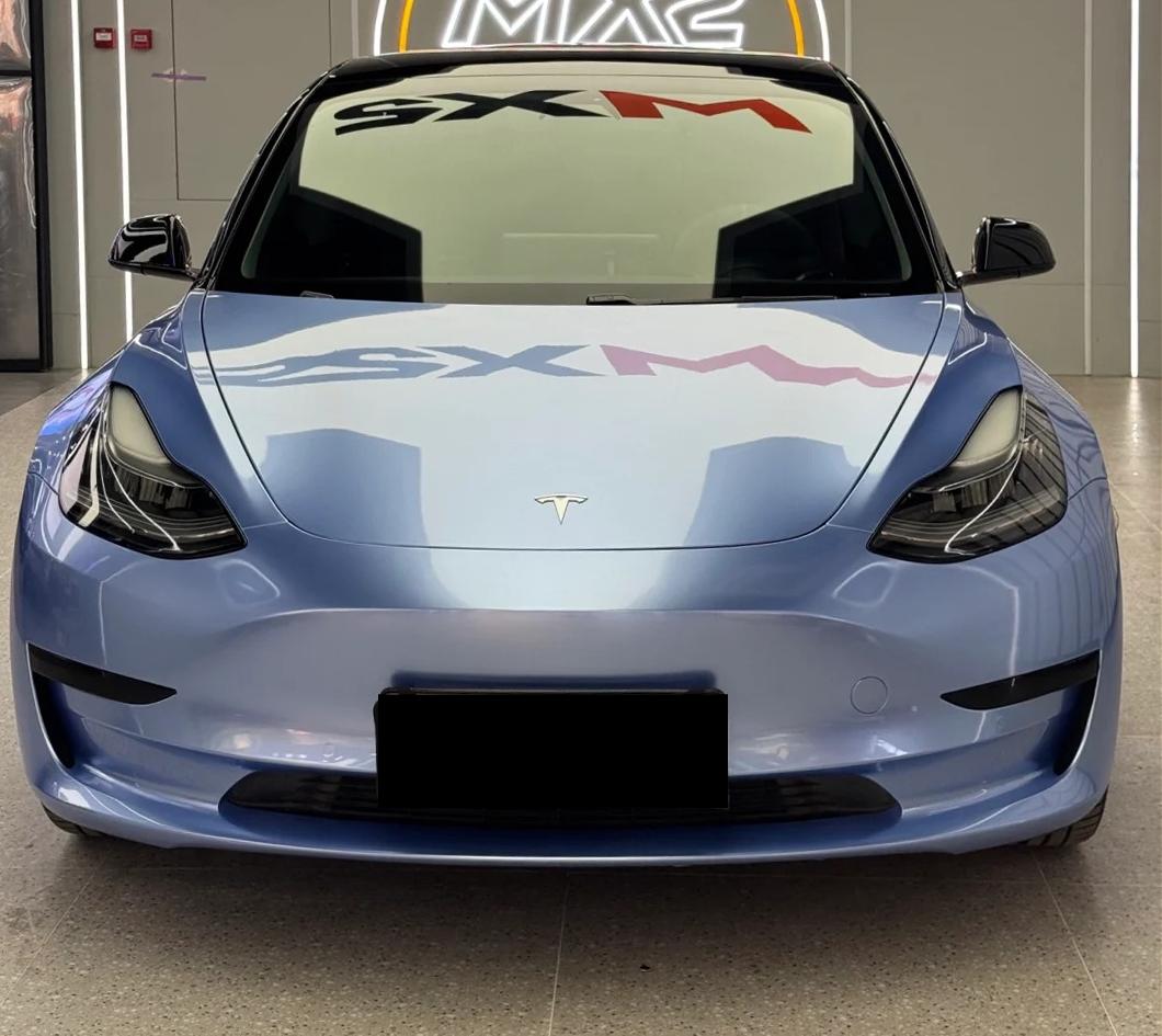 Gloss Metallic Mist Blue Car Vinyl Wrap