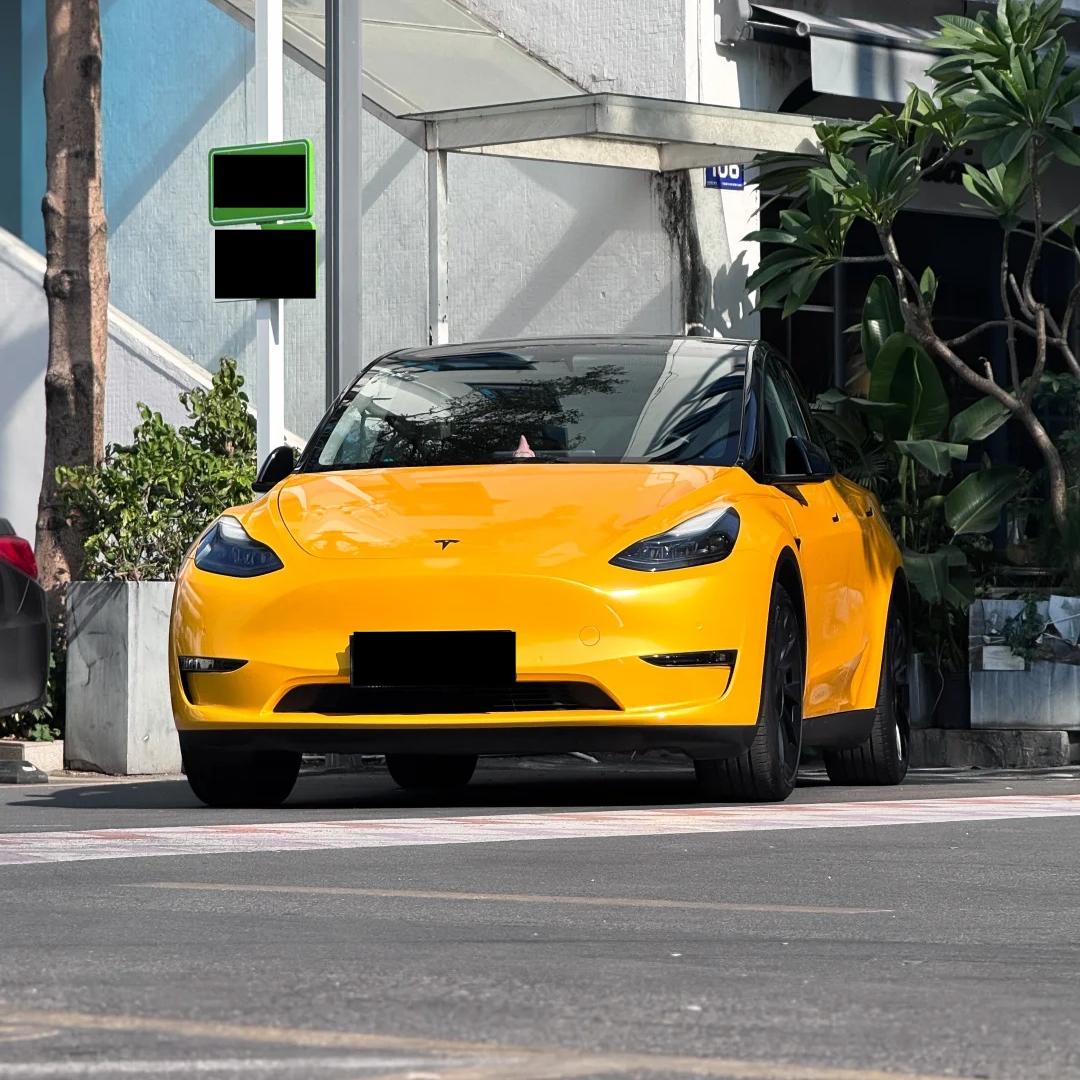 Gloss Metallic Golden Yellow Car Vinyl Wrap