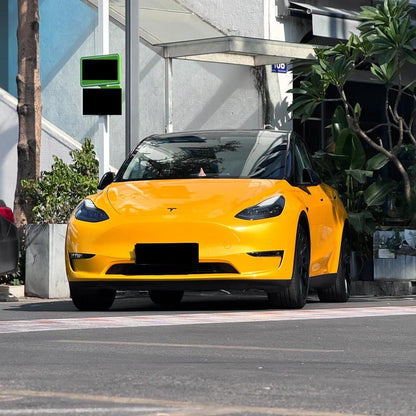 Gloss Metallic Golden Yellow Car Vinyl Wrap