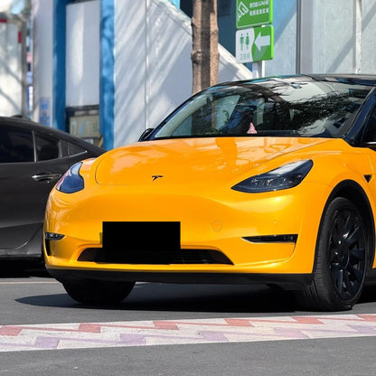 Gloss Metallic Golden Yellow Car Vinyl Wrap