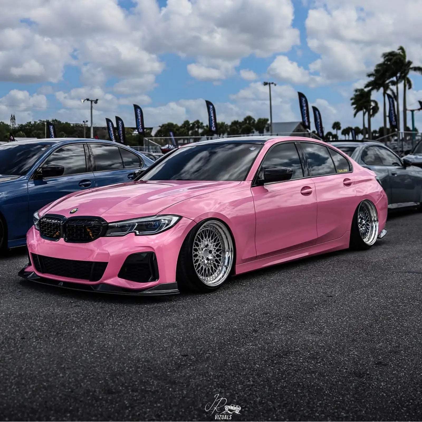 Gloss Crystal Light Pink Car Vinyl Wrap PET