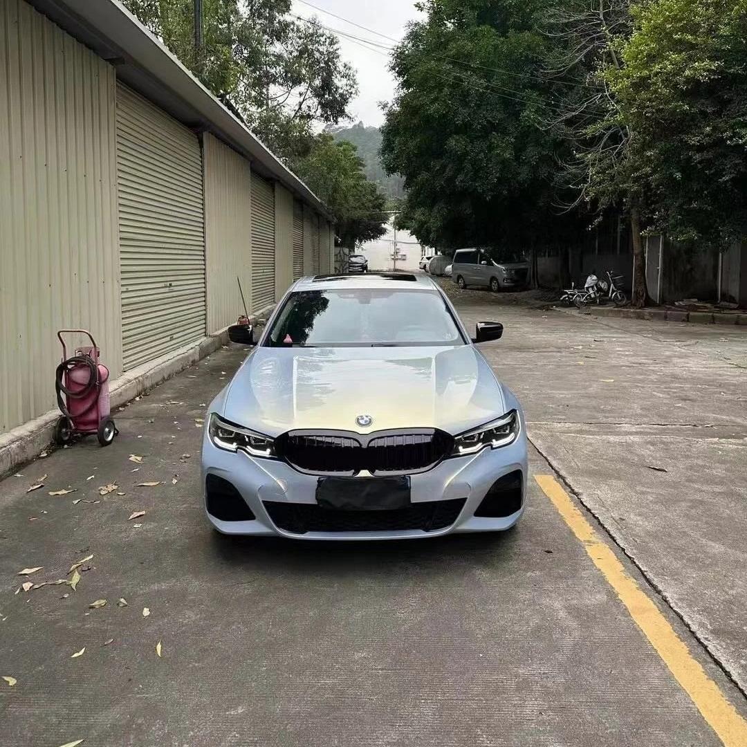 Gloss Metallic Chameleon Blue Gold Car Vinyl Wrap