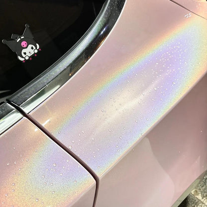 Gloss Metallic Rainbow Laser Light Pink Car Vinyl Wrap