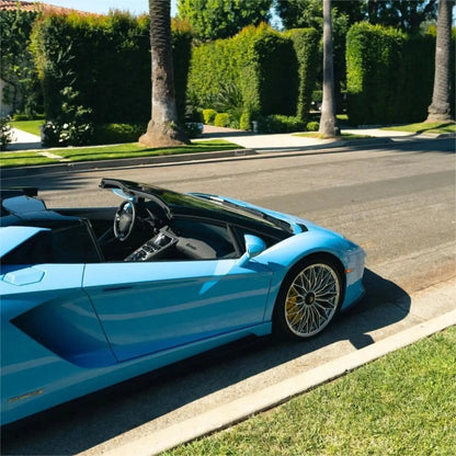Gloss Light Sky Blue Car Vinyl Wrap PET