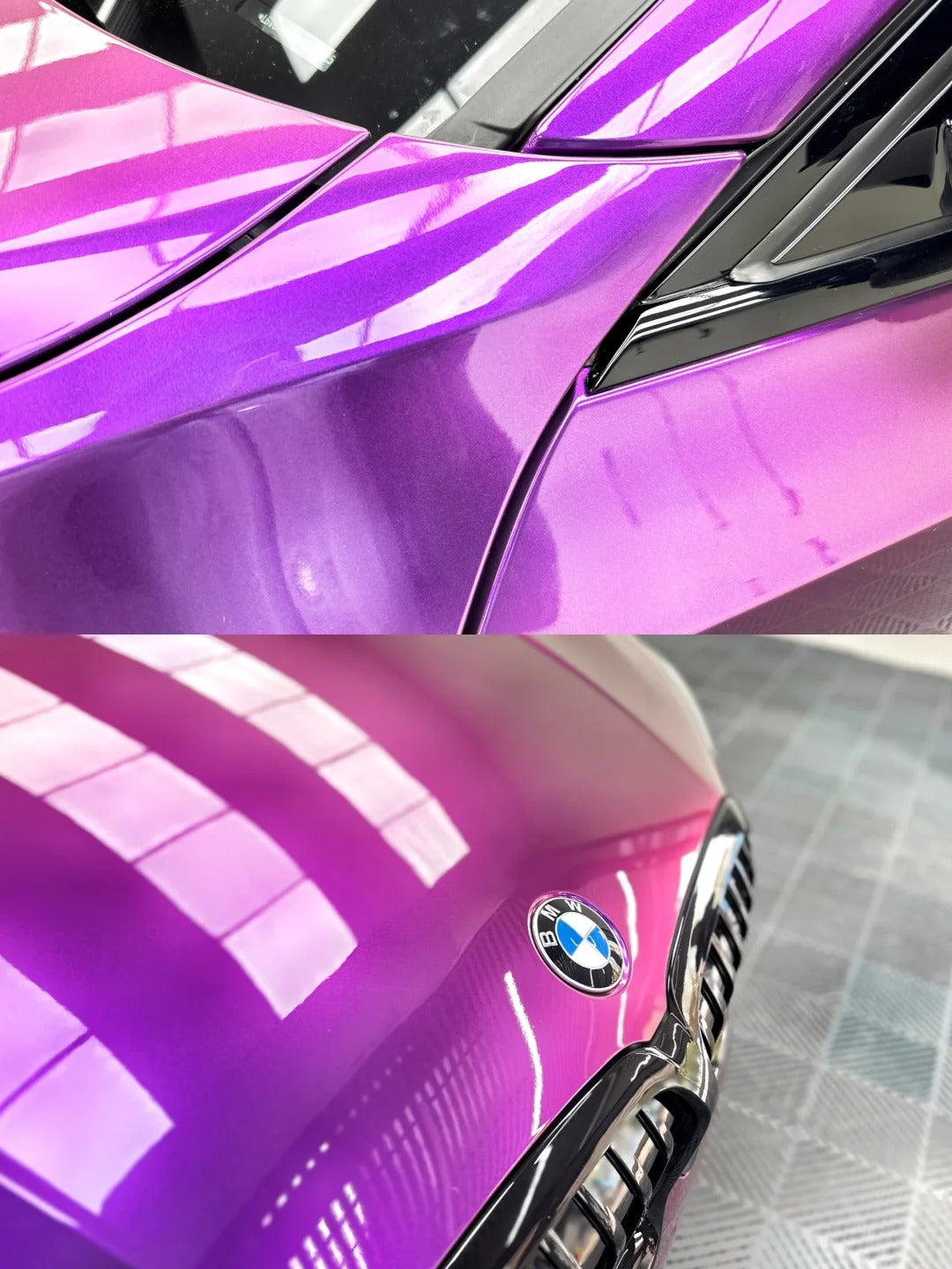 Gloss Metallic Grape Purple Car Vinyl Wrap PET