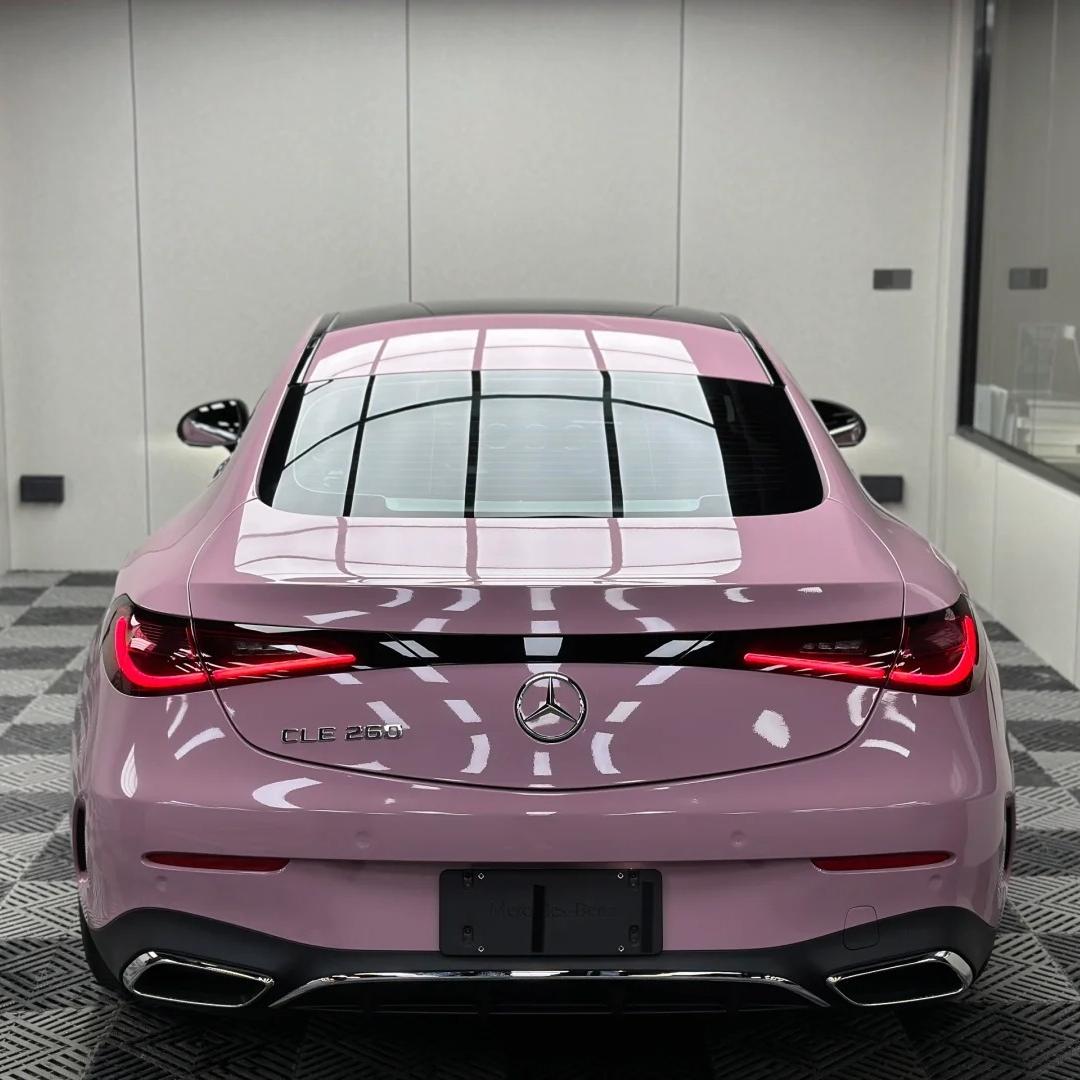 TPU Glossy Oolong Tea Powder Pink Colored PPF Paint Protection Film