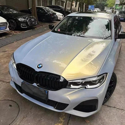 Gloss Metallic Chameleon Blue Gold Car Vinyl Wrap