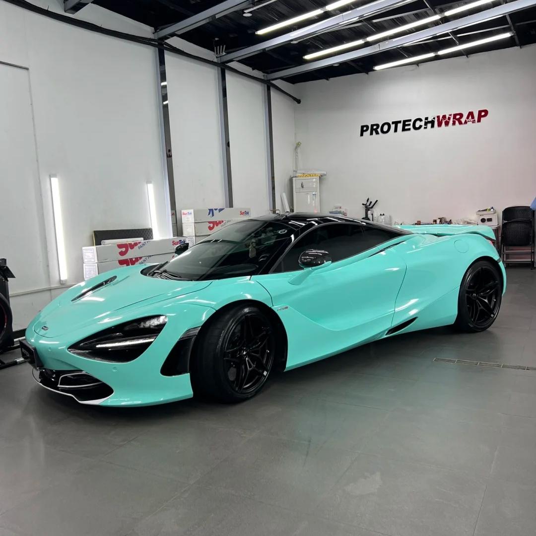 TPU Gloss Tiffany Blue Colored PPF Paint Protection Film