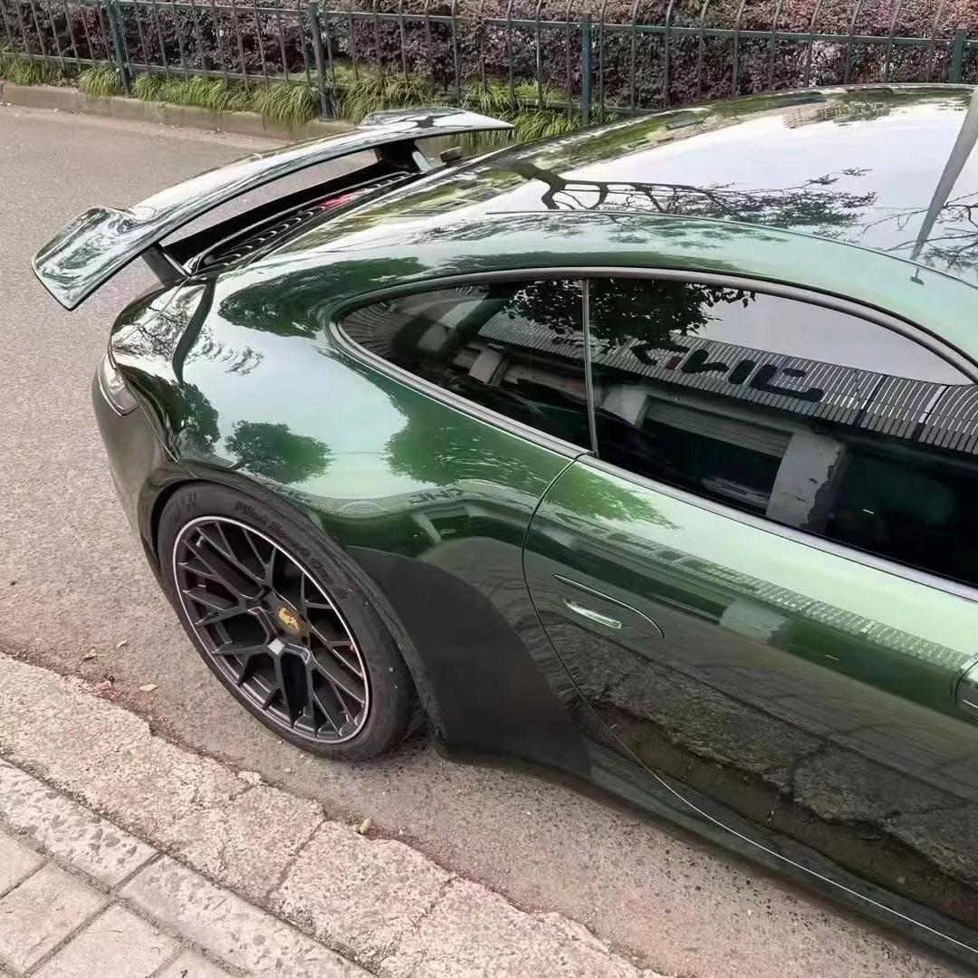 Glossy Paint Metalic Midnight Green Car Vinyl Wrap PET