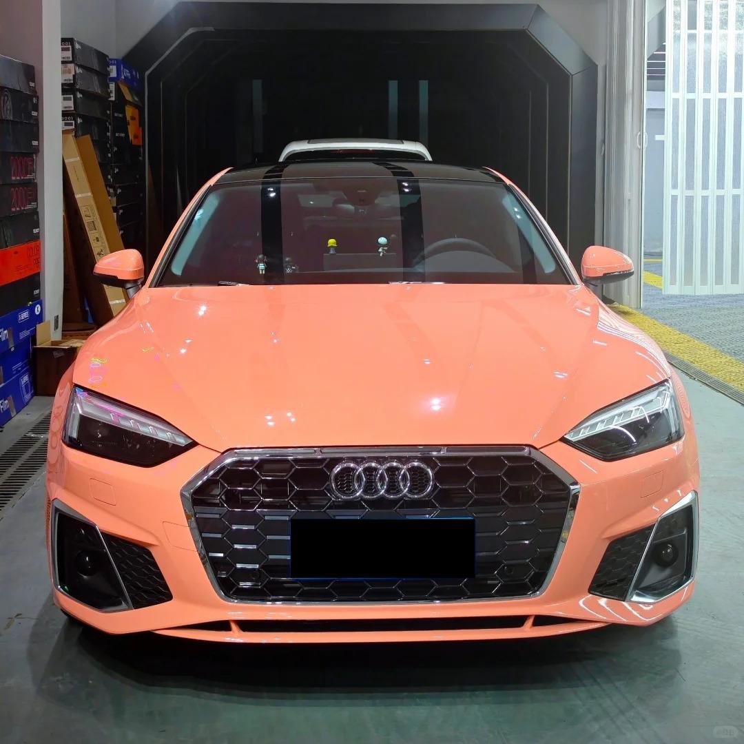 Gloss Salmon Pink Car Vinyl Wrap