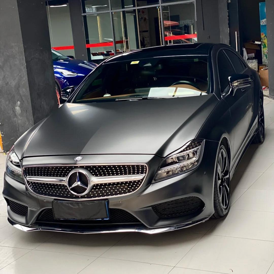 Matte Metallic Satin Mountain Grey Car Vinyl Wrap PET