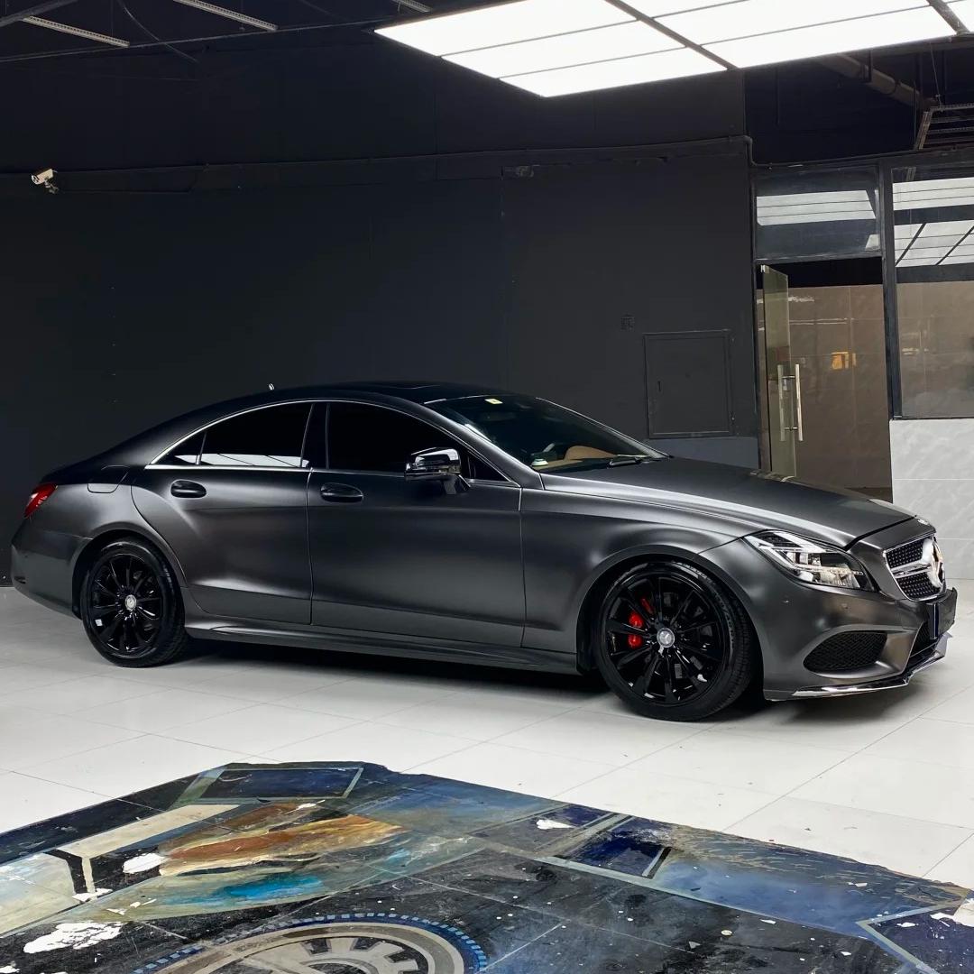 Matte Metallic Satin Mountain Grey Car Vinyl Wrap PET