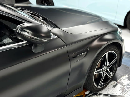 Matte Metallic Satin Gold Dust Black Car Vinyl Wrap PET